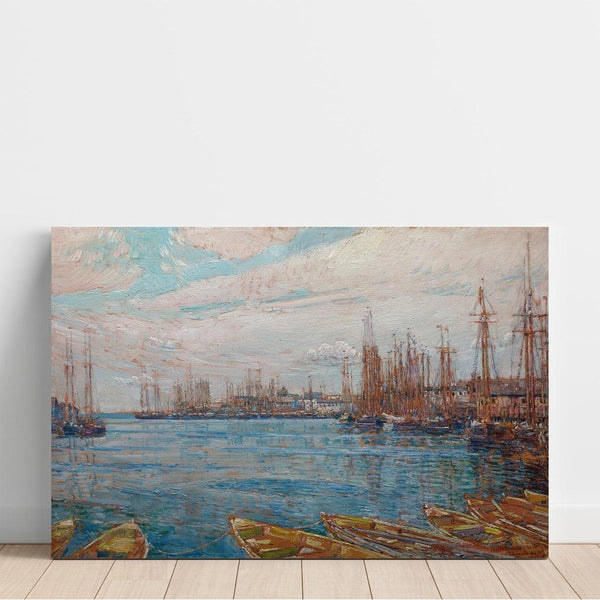 Reproduction of the painting The port with a thousand masts - Childe Hassam