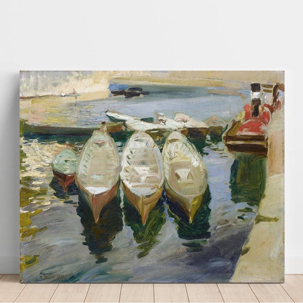 Reproduction of the painting of The Basque port of Guetaria - Joaquín Sorolla