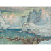 Reproduction of the painting of the port of Svolvær at the height of the fishing season, study of the Lofoten #2 - Anna Boberg
