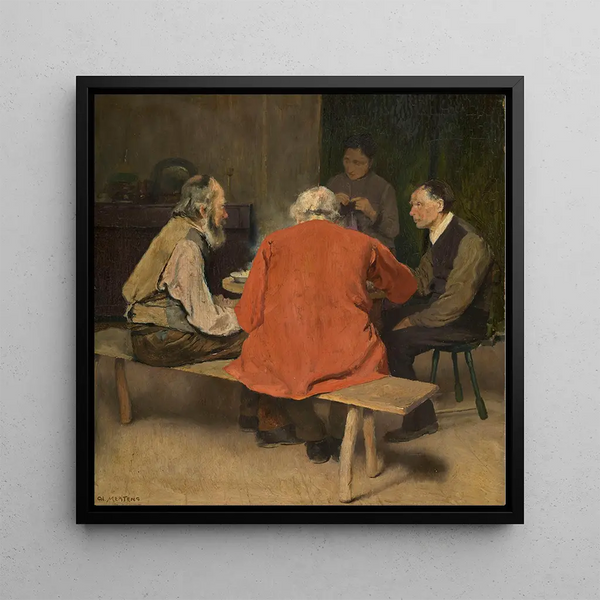 The meal - Charles Mertens — framed artwork on a wall
