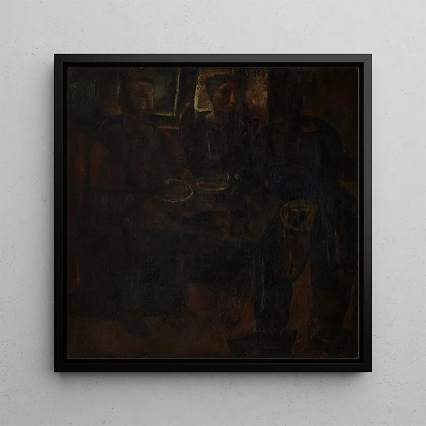 The Fishermen's Meal - Constant Permeke — framed artwork on a wall