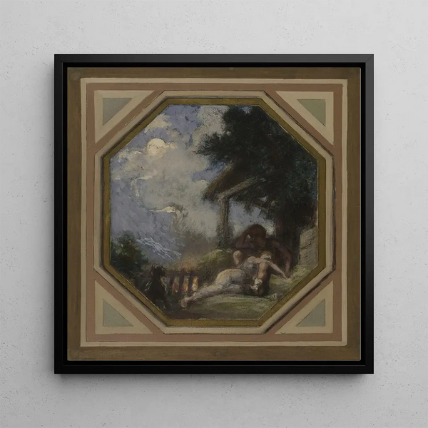 The Pox Rest - Jacques Ferdinand Humbert — framed artwork on a wall