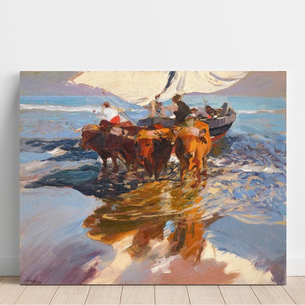Reproduction of the painting The return of the fishing, Valence beach - Joaquín Sorolla