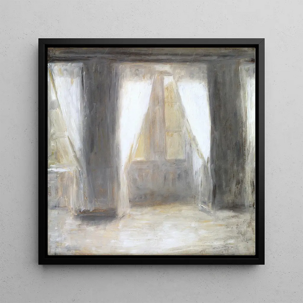 The Daily Living Room at Frederiksberg All - Vilhelm Hammershøi — framed artwork on a wall