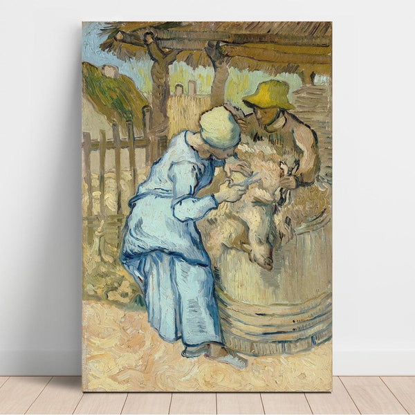Reproduction of the painting The sheep shearer (after Millet) - Vincent van Gogh