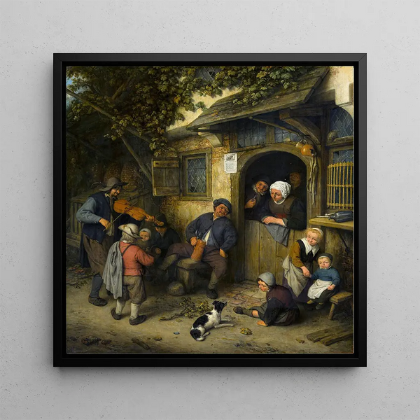 The Violinist - Adriaen van Ostade — framed artwork on a wall