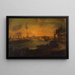 View of the Île Saint-Louis and the Île de la Cité from the Arsenal Point - Le Roux — framed artwork on a wall