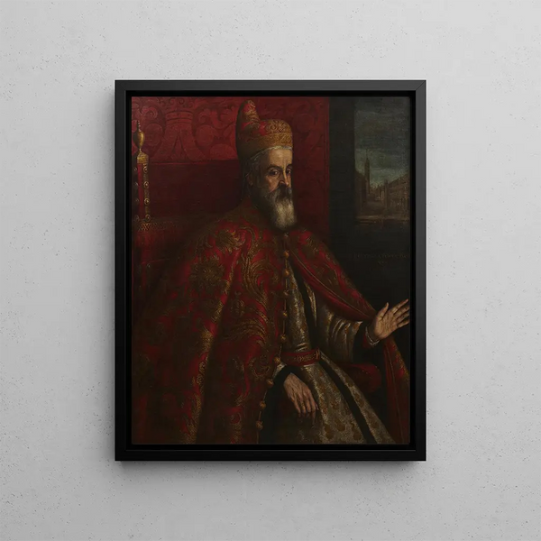 Doge Marino Grimani - Leandro Bassano — framed artwork on a wall
