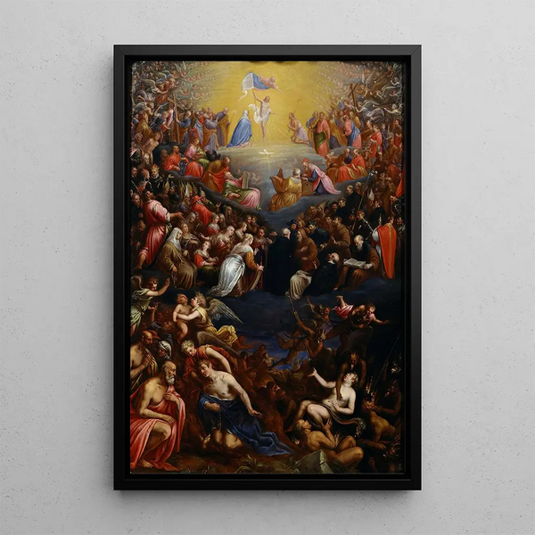 The Last Judgment - Leandro Bassano — framed artwork on a wall
