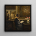 Reproduction of the painting Reading by candlelight - Carl Holsøe