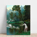 Reproduction of the painting Léda et le cygne - Jean-Léon Gérôme
