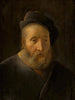 Portrait of a bearded man half-length wearing a cap - Leyden School — artwork view