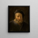 Portrait of a bearded man half-length wearing a cap - Leyden School — framed artwork on a wall