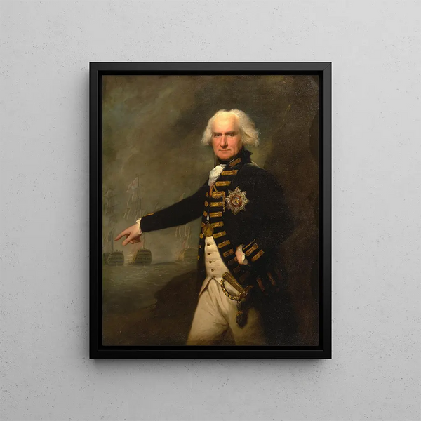 Admiral Lord Bridport - Lemuel Francis Abbott — framed artwork on a wall