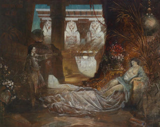 Egyptian scene painting - Leo Diet — artwork view