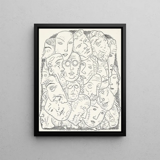 Leo Gestel - Blad met hoofden.webp
