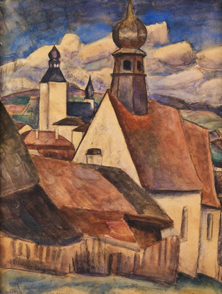 Leo Gestel - Blick ber die Dcher von Regen.webp