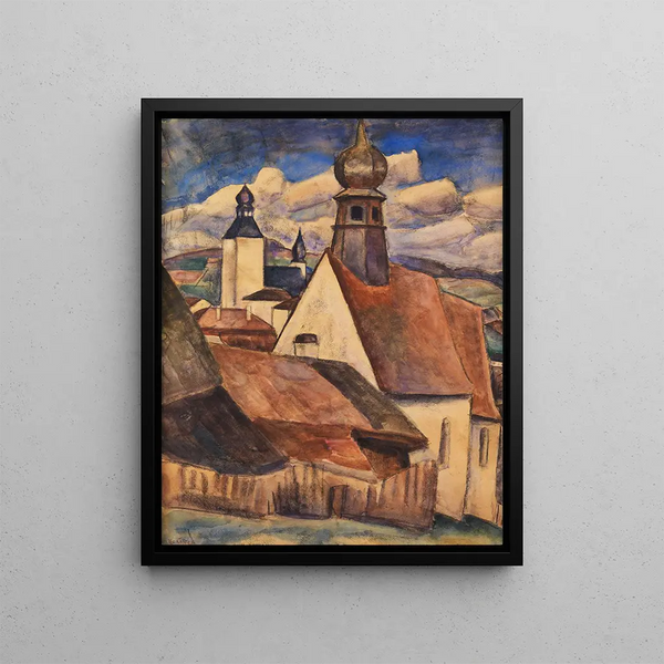 Vue sur les toits de Regen - Leo Gestel — framed artwork on a wall