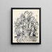 Conception d'une couverture d'arbre avec des oiseaux pour De Gemeenschap - Leo Gestel — framed artwork on a wall