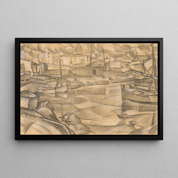 The Port of Majorca - Leo Gestel — framed artwork on a wall