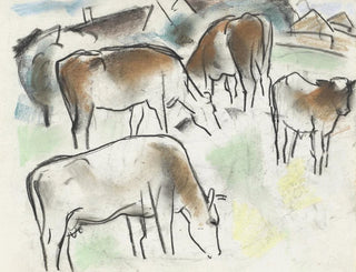 some cows in a landscape - Leo Gestel — artwork view