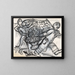 Woman with a bouquet of flowers for Paul Fierens - Leo Gestel — framed artwork on a wall