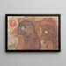 Caricature of and his wife - Leo Gestel — framed artwork on a wall