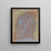 Design for Paul Fierens the Dutch woman nude contemporary between two heads of men looking at each other - Leo Gestel — framed artwork on a wall