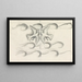 Conceptions pour un filigrane de billet de banque Deux colombes volant au-dessus des vagues - Leo Gestel — framed artwork on a wall
