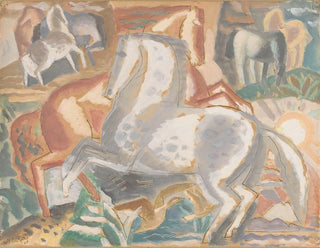Horses in the landscape - Leo Gestel — artwork view