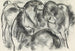 Sketch of three horses - Leo Gestel — artwork view
