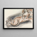 Sketch sheet with reclining female nude - Leo Gestel — framed artwork on a wall