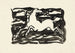 a Horse Jumping with its Head Turned Backwards in a Frame with Waves in the Background - Leo Gestel — artwork view