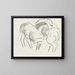 Study Leaf with Horses - Leo Gestel — framed artwork on a wall