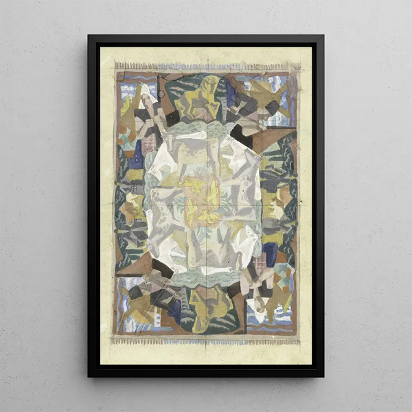 Project of carpet pattern Holland on leporello - Leo Gestel — framed artwork on a wall