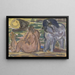 Two nude figures and a horse at sea - Leo Gestel — framed artwork on a wall