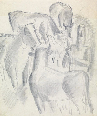 Leo Gestel - Vier koeien en een boer.webp