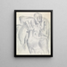 Four cows and a farmer - Leo Gestel — framed artwork on a wall