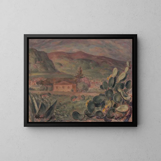Landscape of the South of France - Leo Kober — framed artwork on a wall