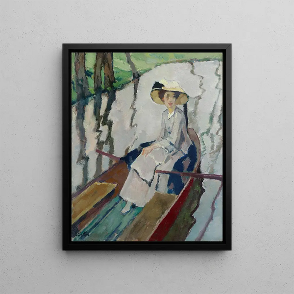 Autumn Gray Day Painting - Leo Putz — framed artwork on a wall