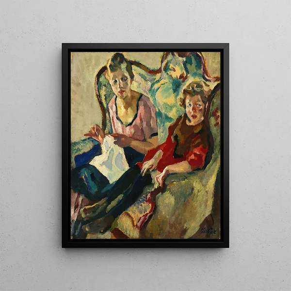 Lisl et Buberl - Leo Putz — framed artwork on a wall