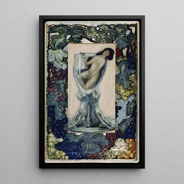 Girl in the Glass - Leo Putz — framed artwork on a wall
