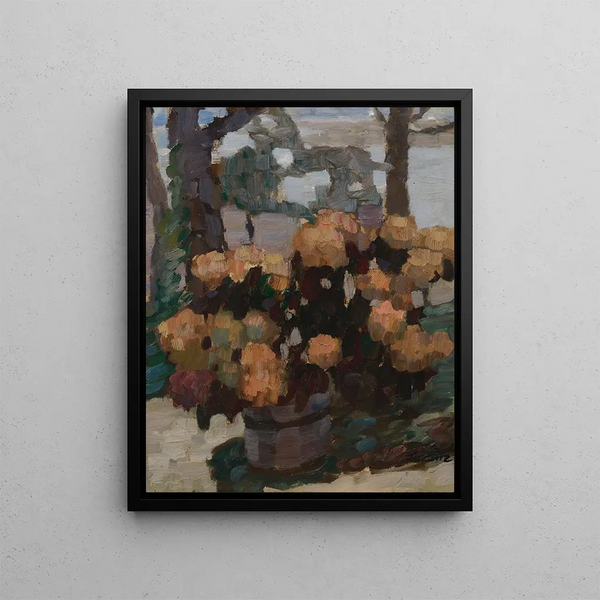 Nature morte aux roses - Leo Putz — framed artwork on a wall