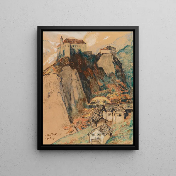 Château du Tyrol - Leo Putz — framed artwork on a wall