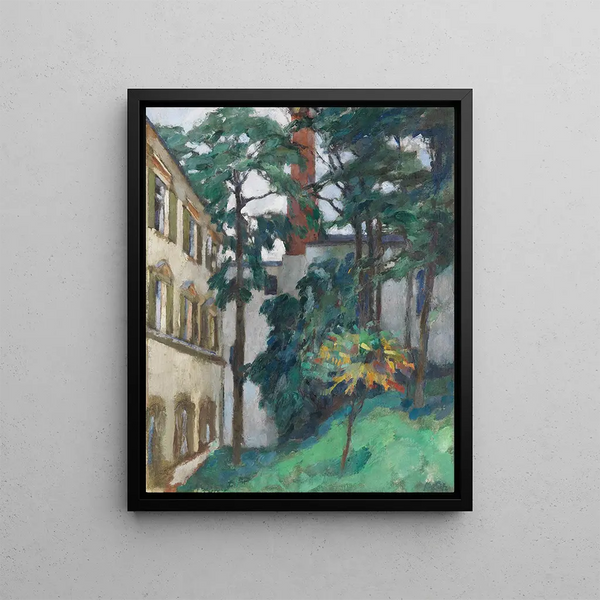 Cour du château - Leo Putz — framed artwork on a wall