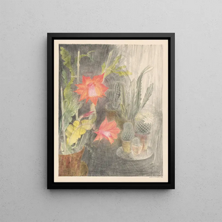 Leo Visser - Pots with cacti and plants in bloom.webp
