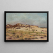 Landscape painting with sand dunes - Leon Delderenne — framed artwork on a wall