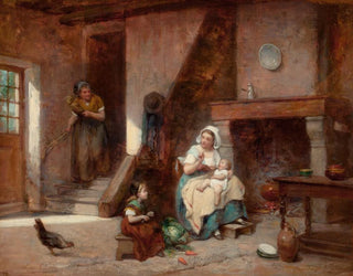 Family Scene - Léon Émile Caille — artwork view
