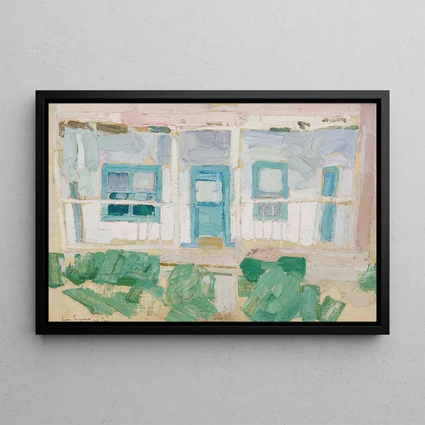 House in Taos - Léon Gaspard — framed artwork on a wall