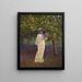 Dame dans le jardin en automne - Léon Kamir - Kaufmann — framed artwork on a wall